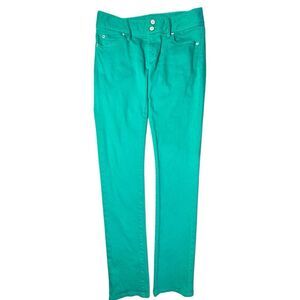 Lilly Pulitzer Worth Straight Leg Jeans Jade Green Size 2 Vintage 2011